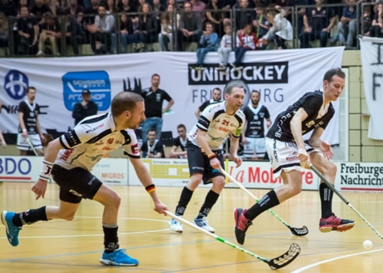 Manuel (l.) und Dominic Mucha (letztjähriger Kapitän) werden nächste Saison nicht mehr für Unihockey Mittelland im Einsatz stehen. (Bild: ZVG)