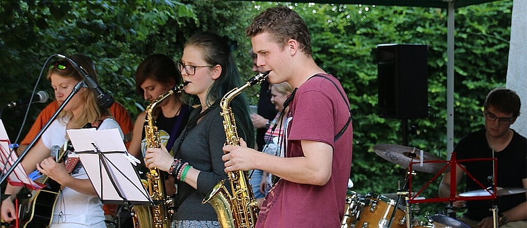 Die Schülerband «The Pride» ist einer von zahlreichen Acts, der am Open Air der Musikschule Lostorf auftreten wird. (Bild: ZVG)