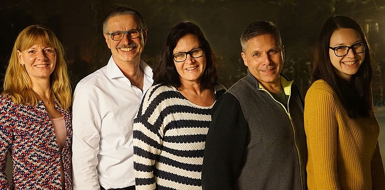 Der Vorstand der Indiaca Gruppe Starrkirch-Wil wurde für zwei Jahre wieder gewählt: (v.l.) Marlise Vogt, Kurt Aeberhard, Isabelle Hachen, Reto Itin und Tami Nyffeler. (Bild:  ZVG)
