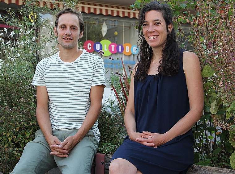 Geben sich im Cultibo die Klinke in die Hand: Der neue Cultibo-Leiter Christoph Wüthrich und die ehemalige Leiterin Timna Tal. (Bild: mim)