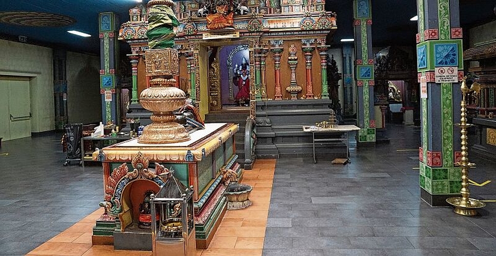Das Heiligste des Trimbacher Hindu-Tempels: der zentrale Schrein, der Sri Manonmani Ampal gewidmet ist. (Bilder: Achim Günter)
