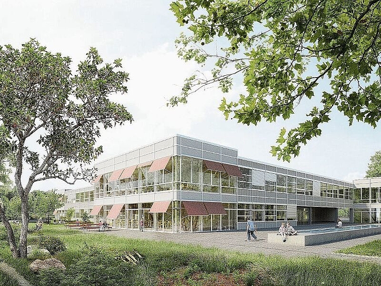 So soll das Schulhaus Kleinholz dereinst aussehen. (Bild: ZVG)