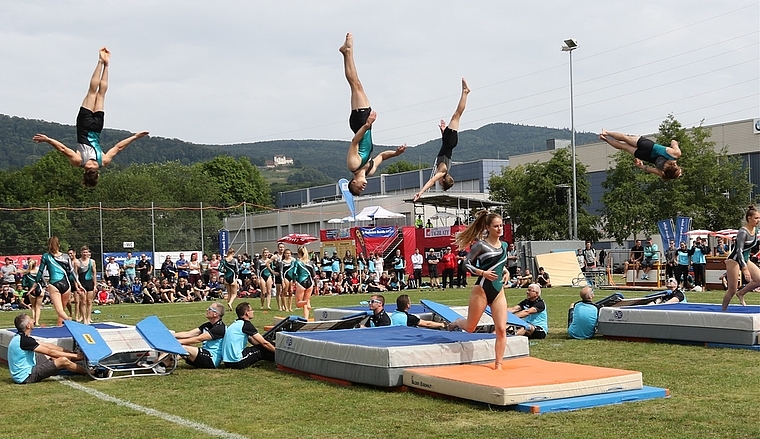Der STV Wolfwil holt sich den Sieg am Solothurner Kantonalturnfest. (Bild: ZVG)