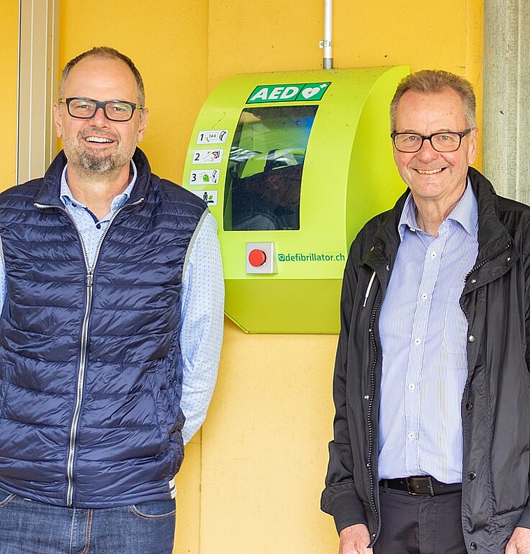 Andreas Käser (links) und Hugo Saner engagierten sich für den Defi. (Bild: ZVG)