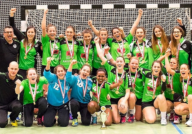 Das Damen 1 des HV Olten gewinnt den Cup Aargau +. (Bild: ZVG)
