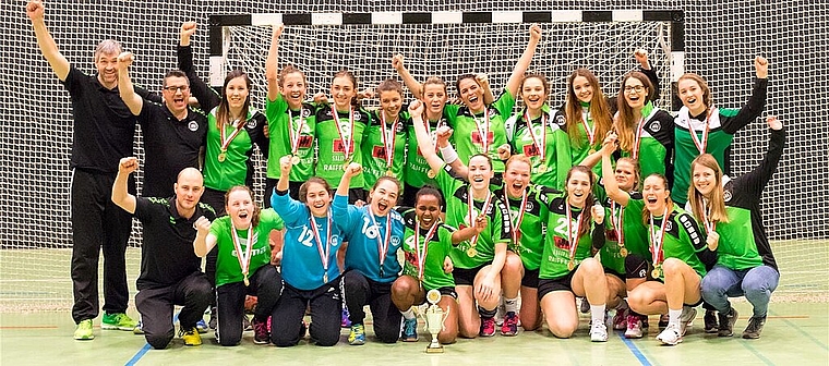 Das Damen 1 des HV Olten gewinnt den Cup Aargau +. (Bild: ZVG)