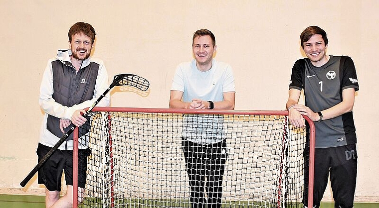 «Wir wollen den Mitgliedern möglichst viel bieten, ohne sie zu verpflichten», so das Motto der Olten-Falcons-Verantwortlichen Fabio Meister, Severin Kaderli und Dominik Roth (v.l.). (Bild: Franz Beidler)
