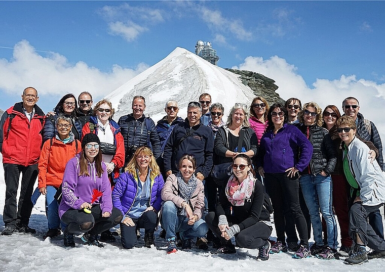 Ihr Jubiläum führte die Indiaca Gruppe Starrkirch-Wil aufs Jungfraujoch. (Bild: ZVG)