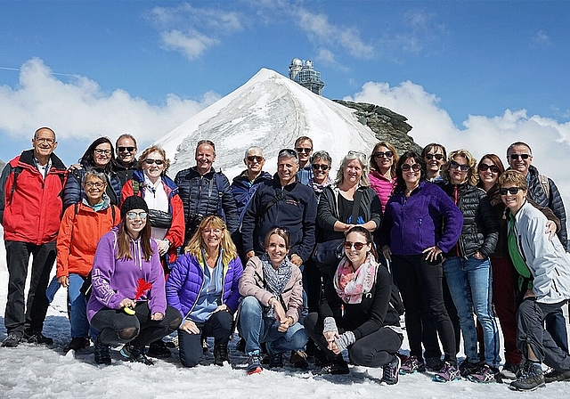 Ihr Jubiläum führte die Indiaca Gruppe Starrkirch-Wil aufs Jungfraujoch. (Bild: ZVG)