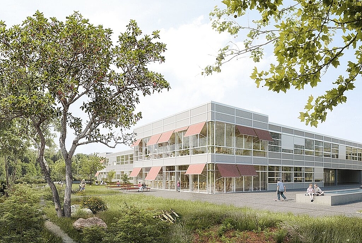 Die Jury spricht beim Projekt «windmolen» von neff neumann architekten ag in Zürich von einem überzeugenden und in sich stimmigen Projekt und empfiehlt es zur Weiterbearbeitung. (Bild: Visualisierung/ZVG)
