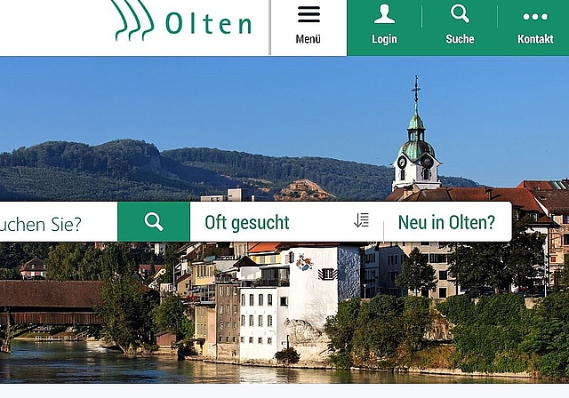 Die Stadt Olten hat ihren Webauftritt unter olten.ch erneuert. (Bild: Screenshot)