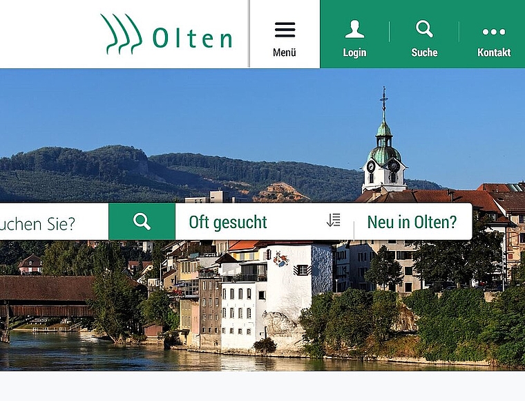 Die Stadt Olten hat ihren Webauftritt unter olten.ch erneuert. (Bild: Screenshot)