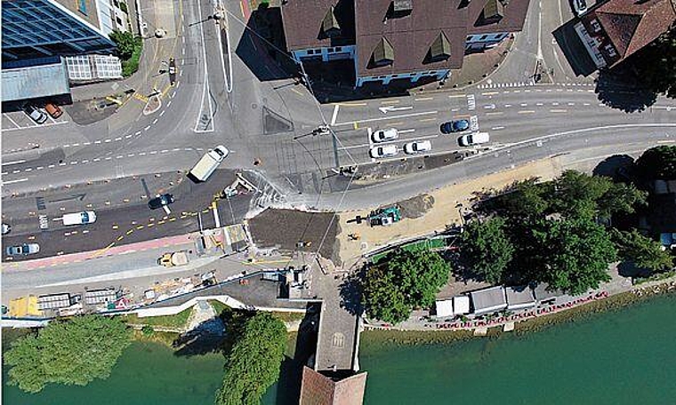 Das Verkehrsregime auf dem Postplatz wechselt demnächst. (Bild: ZVG)