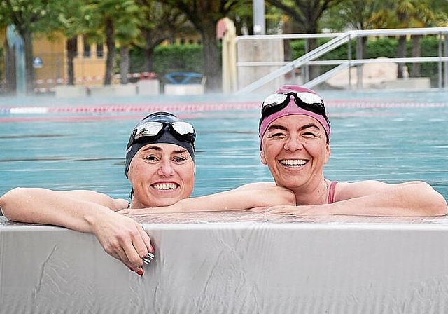 Diana und Sheresa kommen jeden Morgen ins Strandbad.
