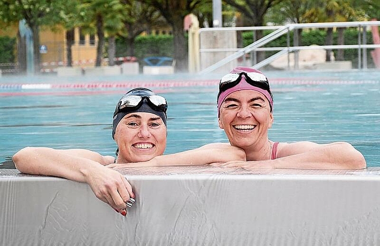 Diana und Sheresa kommen jeden Morgen ins Strandbad.
