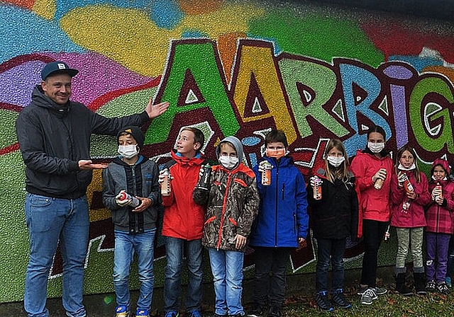 Aarburger Ferienpass: Auch in diesem Herbst wartet wieder ein kreativer Graffito-Workshop auf zahlreiche kleine Künstler. (Bild: ZVG)