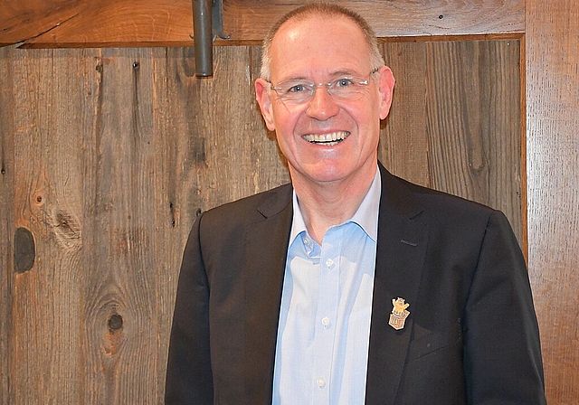 Stefan Nünlist, Alt-Zunftmeyster und Präsident des OK «100 Jahre Hilari» im Bahnhofbuffet Olten. Hier wurde die Hilari-Zunft anno 1920 gegründet. (Bild: Franz Beidler)