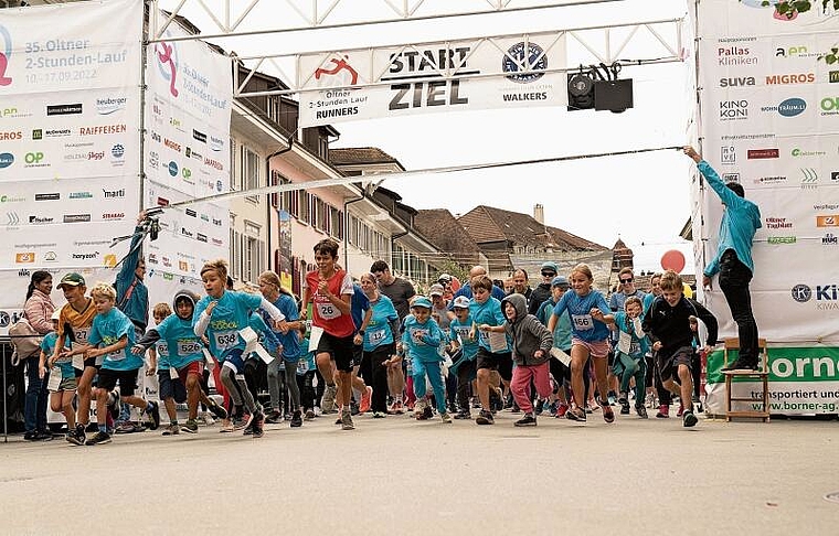 Für den «klassischen» 2-Stunden-Lauf in der Oltner Innenstadt hatten sich 192 Personen angemeldet. (Bild: ZVG)