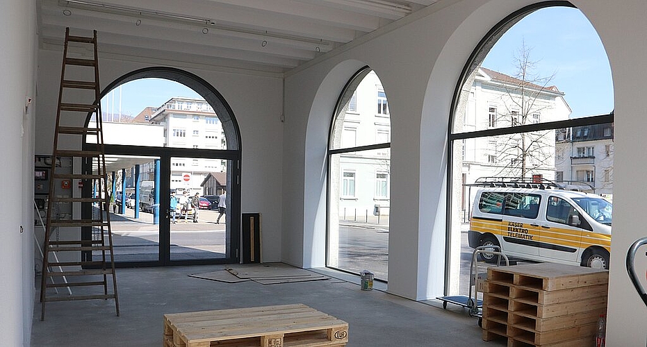 Der neue zukünftige Eingangsbereich zum «Haus der Museen». (Bild: mim)