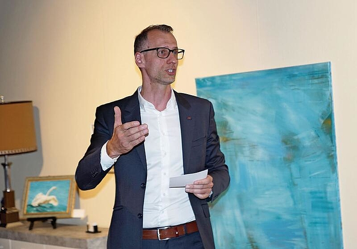 Alexander Muhm, Leiter Güterverkehr und Mitglied der Geschäftsleitung bei der SBB, beehrte den Anlass. (Bilder: Achim Günter)