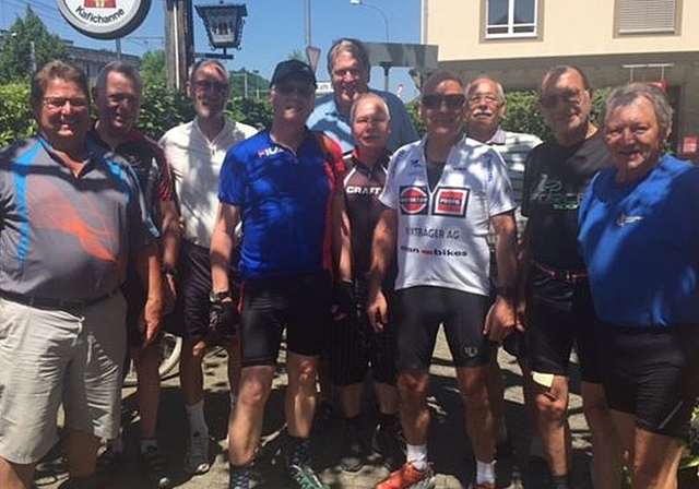 Stolze 70 km legte die Männerriege Lostorf mit dem Fahrrad zurück. (Bild: ZVG)