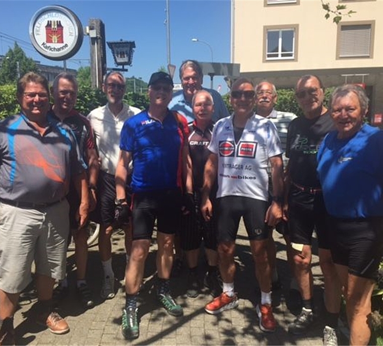 Stolze 70 km legte die Männerriege Lostorf mit dem Fahrrad zurück. (Bild: ZVG)