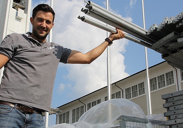 Für Organisator Mike Zettel hat am Dienstag die Aufbauarbeit für das kommende MIO-Wochenende begonnen. (Bild: mim)