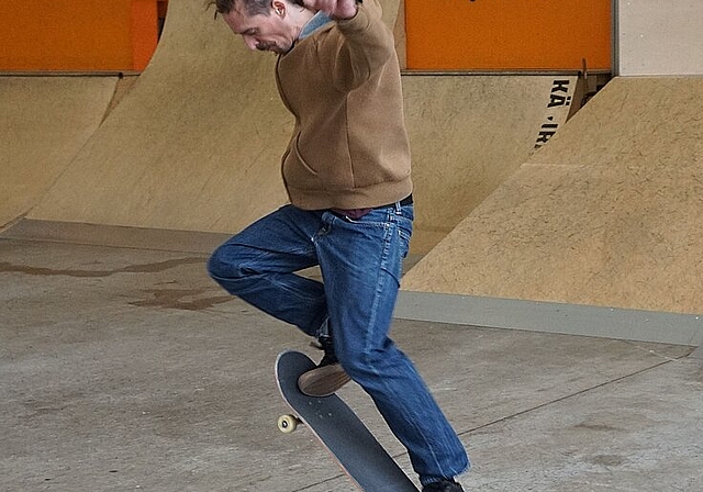 Am vergangenen Samstag konnte Skater Dominik Leb das «Game of Skate» für sich entscheiden. (Bild: ZVG)