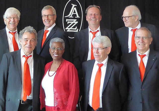 Die Littletown Jazz Band mit der Sängerin Bernita Bush. (Bild: ZVG)