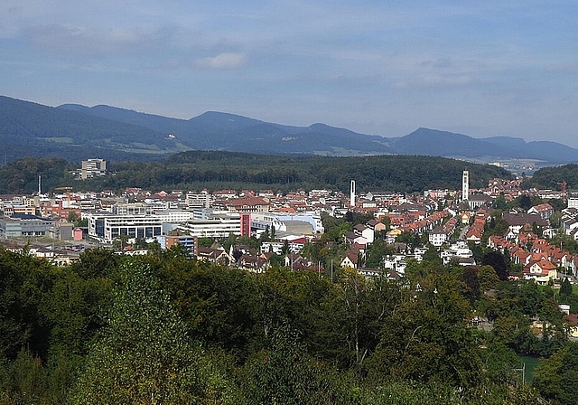Zwischen Säli und Born steht seit 2014 auf der Krete ein hölzerner Aussichtsturm. Auf der Wanderung vom Sonntag, 3. März lässt sich von dort eine hervorragende Aussicht auf die Stadt geniessen. (Bild: ZVG)