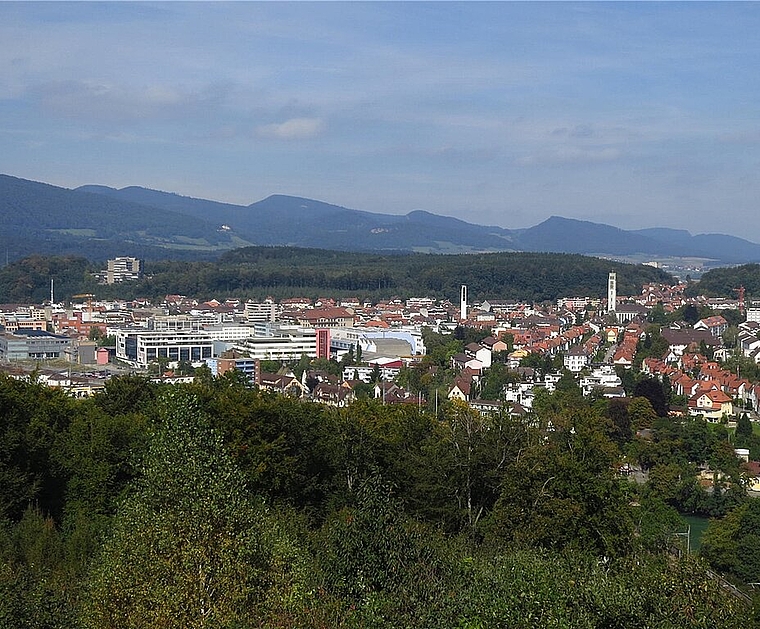 Zwischen Säli und Born steht seit 2014 auf der Krete ein hölzerner Aussichtsturm. Auf der Wanderung vom Sonntag, 3. März lässt sich von dort eine hervorragende Aussicht auf die Stadt geniessen. (Bild: ZVG)