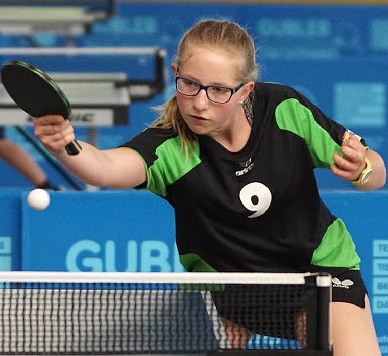Die Trimbacherin Larissa Stebler tritt am Sonntag, 15. April bei den Tischtennis Nachwuchs Schweizer Meisterschaften in der Stadthalle Olten an. (Bild: ZVG)
