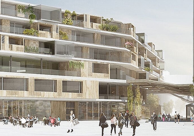 Der Stadtrat von Olten hat den Teilzonenplan mit Zonenvorschriften und den Gestaltungsplan mit Sonderbauvorschriften Riggenbachstrasse als Grundlage für das Bauvorhaben Sälipark 2020 genehmigt. (Bild: Visualisierung / ZVG)