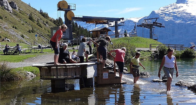 Die Frauenriege des Satus Turnvereins Wangen bei Olten erlebte eine natürliche Wellness auf ihrer Tour zum Härzlisee. (Bild: ZVG)
