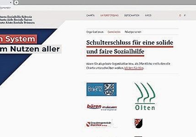 Olten hat die Charta Sozialhilfe unterzeichnet. (Bild: Print Screen / ZVG)