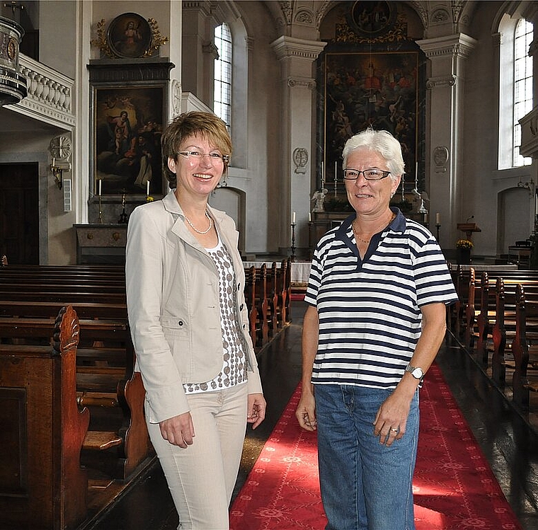 Erika Schranz, Sekretärin und Sibylle von Arx, Vizepräsidentin Christkatholische Kirchgemeinde Region Olten wollen die Stadtkirche wieder beleben.jpi)