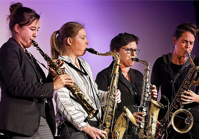 Im letzten Jahr versteckte sich unter anderem das Quartett «Lily Horn is born» hinter einem Türchen des Adventskalenders «23 Sternschnuppen». Welche Programmpunkte in diesem Jahr anstehen, wird im November bekannt gegeben. (Bild: C. Hurni)