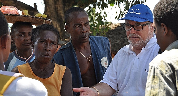Stefan Frey (l.) wird versuchen das Projekt von Mad’Eole in Madagaskar in finanziell gesicherte Hände zu übergeben. (Bild: ZVG)