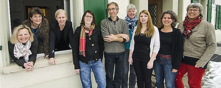 Das Team der Schuldenberatung AG-SO: v.l. Silvia Felber, Budgetberatung SO, Andrea Fuchs, Prävention, Barbara Zobrist, Stellenleiterin Schuldenberatung AG-SO, Fabienne Illi, Marcello Romantini, Mirjam Perret, alle drei Schuldenberatung AG-SO, Laura
