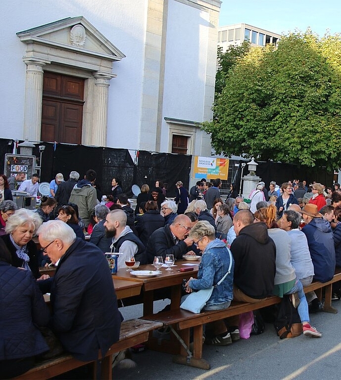 Nach dem Erfolg im vergangenen Jahr findet am Donnerstag, 6. September erneut ein Foodsave-Bankett auf der Kirchgasse in Olten statt. (Bild: ZVG)