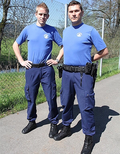 Die Oltner Polizeianwärter: Steve Ruggli und Patrick Sucur.
