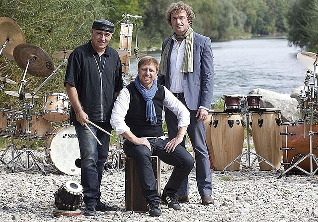 Haben den Rhythmus im Blut (v.l.): Norbert «Noby» Lehmann, Ruedi Maurer und Christoph Blattner. ZVG)
