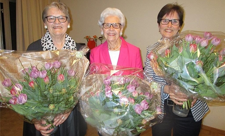 Die «Christchindlifrauen» (v.l.): Heidi Arn, Dorli Marti und Käthi Fehr. (Bild: ZVG)