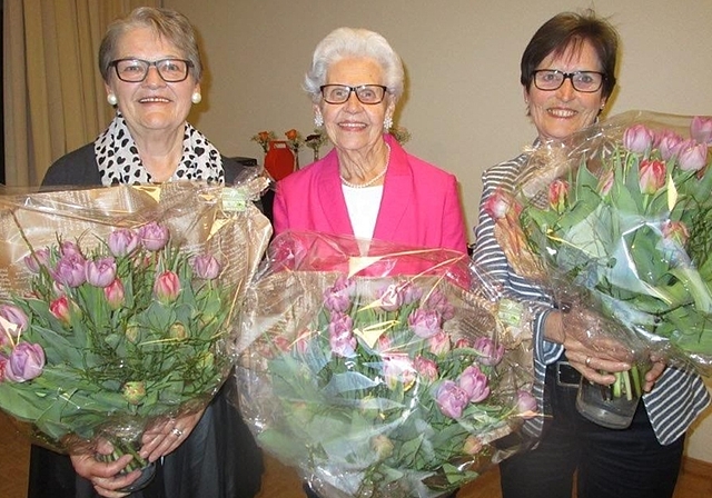 Die «Christchindlifrauen» (v.l.): Heidi Arn, Dorli Marti und Käthi Fehr. (Bild: ZVG)
