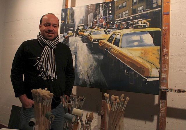 Ein neuer Stil und neue Ausstellungsmöglichkeiten führten den Künstler Thomas Droll durch ein erfolgreiches Jahr. (Bild: mim)