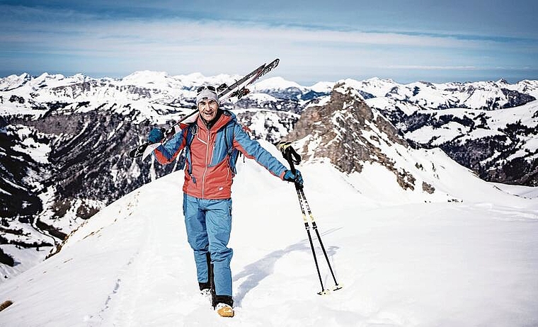 Ob im Winter (Bild) oder im Sommer: SAC-Präsident Stefan Goerre ist oft und gerne in den Alpen unterwegs. (Bild: SAC/Hugo Vincent)