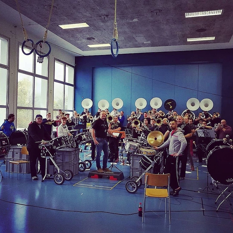 Ende Oktober trafen sich rund 47 Guggenmusiker zum jährlichen Probeweekend in Hottwil. (Bild:  ZVG)