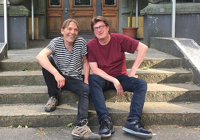 Der jetzige und der zukünftige Geschäftsführer der Oltner Schützi Oli Krieg (l.) und Thomas Knapp. (Bild: ZVG)