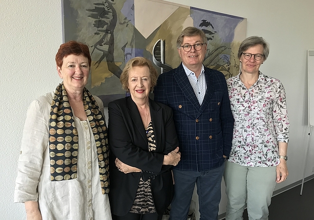Wechsel im Verwaltungsrat der Stadttheater AG (v.l.): Iris Schelbert-Widmer, Madeleine Schüpfer, Joe Birchmeier und Regula Temperli. (Bild: ZVG)