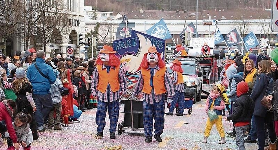 Ob Strassenfasnacht oder Umzug: Die Bazille-Zunft ist jeweils mittendrin dabei.
